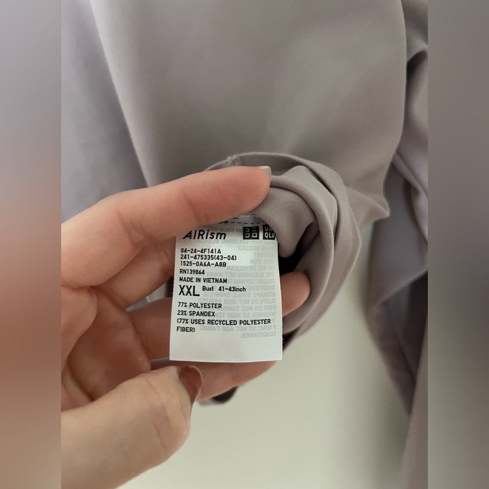 Uniqlo Ultra Stretch AIRism Cropped T-Shirt Long Sleeve pink - Picture 7 of 9